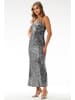 Awama Paillettenkleid in Grau