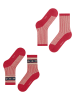 ESPRIT 2er-Set: Socken ''Scandi'' in Beige/ Rot