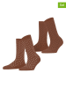 ESPRIT 2er-Set: Socken ''Fine Dot'' in Hellbrau/ Schwarz/ Weiß