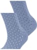 ESPRIT 2er-Set: Socken ''Fine Dot'' in Hellblau/ Blau/ Weiß
