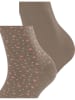 ESPRIT 2er-Set: Socken ''Playful'' in Hellbraun