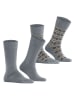 ESPRIT 2er-Set: Socken ''Scandi'' in Grau/ Schwarz/ Beige