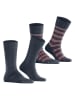 ESPRIT 2er-Set: Socken ''Scandi'' in Anthrazit/ Grau/ Rot