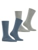 ESPRIT 2er-Set: Socken "Fine Dot" in Blau/ Grau