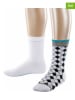 ESPRIT Skarpety (2 pary) "Football" w kolorze biało-czarnym