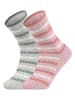 ESPRIT Skarpety (2 pary) "Geo Pattern" w kolorze jasnoróżowo-szarym