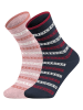 ESPRIT 2er-Set: Socken "Geo Pattern" in Rosa/ Dunkelblau