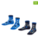 ESPRIT 2er-Set: Socken "Sweet Flower" in Dunkelblau/ Blau
