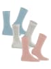 ESPRIT 3er-Set: Socken in Hellblau/ Grau/ Rosa