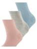ESPRIT 3er-Set: Socken in Hellblau/ Grau/ Rosa