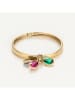 OR ÉCLAT Gold-Ring "3 Pierres de couleurs" mit Edelsteinen