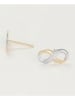 OR ÉCLAT Złote kolczyki-wkrętki "Infinity"
