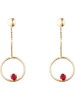 OR ÉCLAT Gold-Ohrstecker "Cerceaux de rubis" mit Rubinen