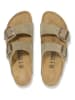 Birkenstock Leder-Pantoletten "Arizona" in Taupe - Weite S