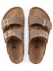 Birkenstock Leder-Pantoletten "Arizona" in Hellbraun