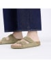 Birkenstock Leder-Pantoletten "Arizona" in Khaki