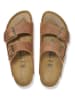 Birkenstock Leren slippers "Arizona" lichtbruin