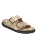 Birkenstock Leren slippers "Arizona" beige