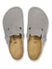 Birkenstock Leren clogs "Boston" grijs
