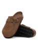 Birkenstock Leren clogs "Boston Leve" bruin