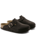 Birkenstock Leren clogs "Boston" bruin - wijdte N