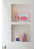 Present Time Druk artystyczny "Hello" w kolorze różowym w ramce - 31 x 41 cm