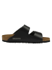 Birkenstock Leren slippers "Arizona" zwart - wijdte S
