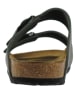 Birkenstock Leder-Pantoletten "Arizona" in Schwarz - Weite S