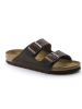 Birkenstock Leren slippers "Arizona" bruin - wijdte S