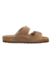 Birkenstock Leder-Pantoletten "Arizona" in Hellbraun - Weite N