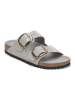 Birkenstock Leren slippers "Arizona" grijs - wijdte S