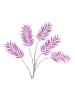 daan kromhout Decotak "Palm Leaf" paars/bruin - (H)125 cm