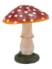 daan kromhout Dekoracja "Mushroom" w kolorze czerwono-biało-kremowym - wys. 22 x Ø 18 cm