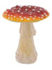 daan kromhout Dekoracja "Mushroom" w kolorze czerwono-biało-kremowym - wys. 12 x Ø 12 cm