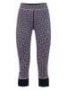 KARI TRAA Merinowoll-Thermounterhose "Rose Capri" in Dunkelblau/ Rosa
