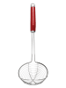 KitchenAid Łyżka cedzakowa w kolorze srebrno-czerwonym - dł. 36 cm