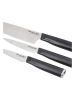 KitchenAid 3-częściowy zestaw noży kuchennych w kolorze srebrno-czarnym