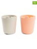done by deer 2-delige set: drinkbekers "Croco" koraalrood/beige - 100 ml