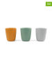 done by deer 3-delige set: siliconen drinkbekers geel/groen/grijs - 160 ml