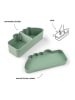 done by deer Lunchbox "Croco" groen - (L)21,3 x (B)10,4 x (H)6,2 cm