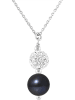 Pearline Silber-Halskette mit Anhänger - (L)42 cm