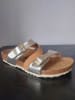 Birkenstock Pantoletten "Salina" in Gold/ Hellbraun