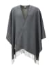 Lanerossi Wollponcho "Celine" in Grau - (L)130 x (B)180 cm