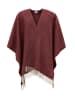 Lanerossi Wollponcho "Kim" in Bordeaux - (L)130 x (B)180 cm