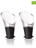 Vacu Vin 2er-Set: Weinausgießer ''Crystal'' in Schwarz - (L)5,8 cm