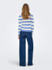 JDY Pullover in Blau/ Weiß