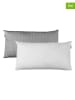 Schiesser 2er-Set: Kissenhüllen in Anthrazit/ Weiß