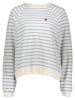 Pieces Sweatshirt in Creme/ Hellblau
