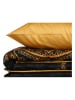 Elizabed Satin-Bettwäsche-Set in Schwarz/ Gold