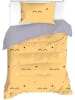 Elizabed Bettwäsche-Set in Gelb/ Hellgrau